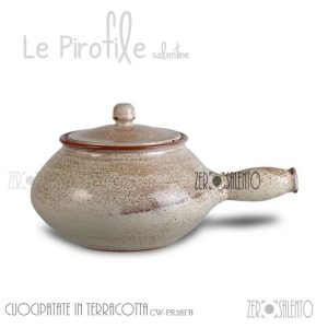 Cuocipatate Terracotta Pirofila in Terracotta finitura Decapè ” La Chianca”