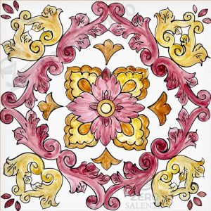 Mattonella Maiolica Salentina colore rosso Termaiol48