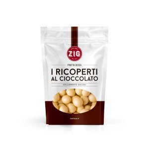 Nocciole ricoperte di cioccolato bianco