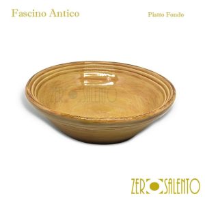 Piatto Fondo in Terracotta – Ceramica Fascino Antico giallo