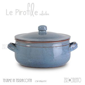 Tegame Terracotta Pirofila finitura Decapè “Lu Mare”